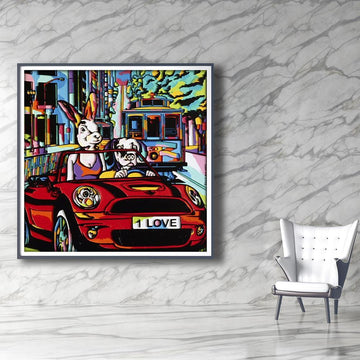 They lived in the fast lane in San Fran (Original Painting)