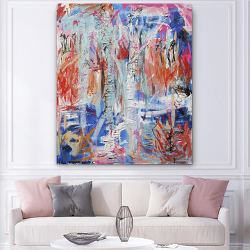 Scribbly Gum Trees Stand Out from the Crowd in Summer (Original Painting)