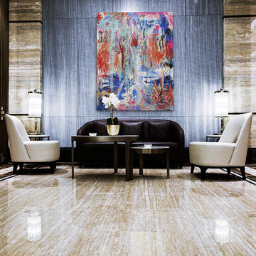 Scribbly Gum Trees Stand Out from the Crowd in Summer (Original Painting)