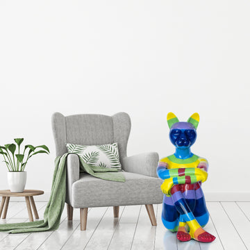 Rainbow Lost Cat (Fibreglass Sculpture)