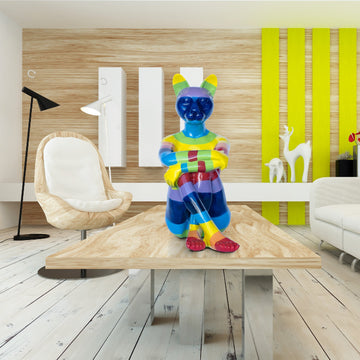 Rainbow Lost Cat (Fibreglass Sculpture)