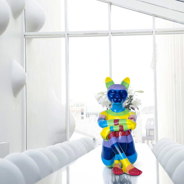 Rainbow Lost Cat (Fibreglass Sculpture)