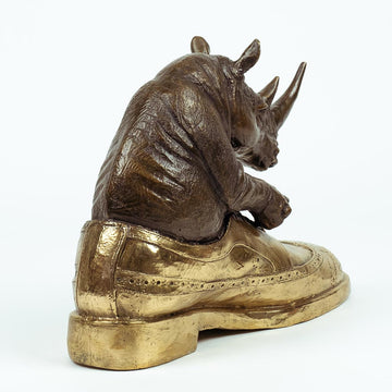 Walk with the Rhino (Bronze Sculpture)