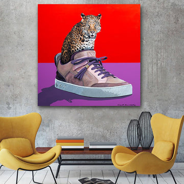 My favourite leopard in a shoe Original Painting)