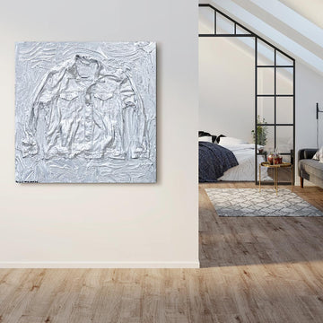 Fossil Levi’s Trucker Jacket in Silver (Original Painting)