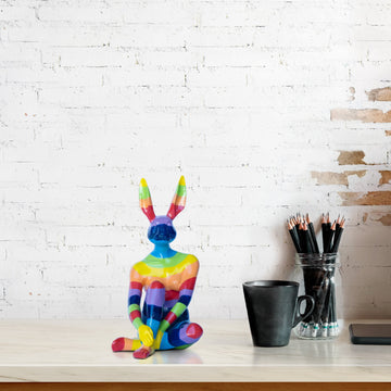 Rainbow Rabbitwoman (Resin Sculpture)