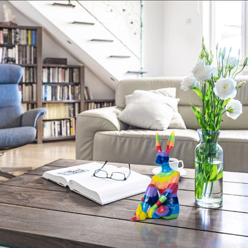 Rainbow Rabbitwoman (Resin Sculpture)