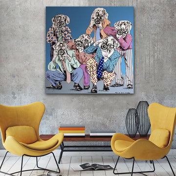 They would snap a photo of everyone (Original Painting)