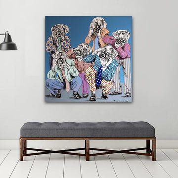 They would snap a photo of everyone (Original Painting)