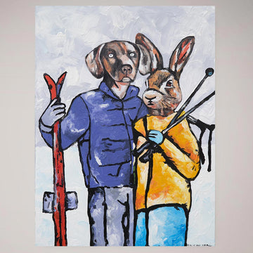 They were warm blooded even if they loved the cold (Original Painting)