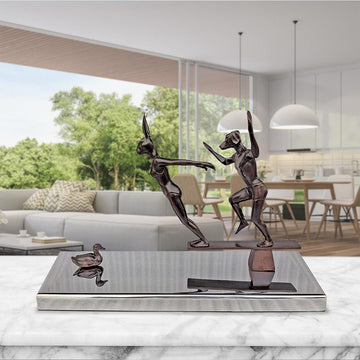 They Dived into Life (Bronze Sculpture)