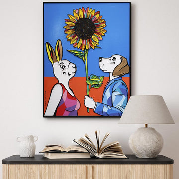 They Loved Sunflowers in Spring (Original Painting)