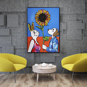 They Loved Sunflowers in Spring (Original Painting)