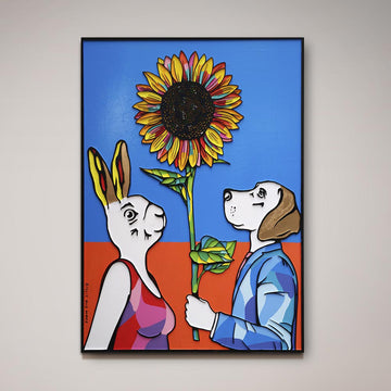 They Loved Sunflowers in Spring (Original Painting)