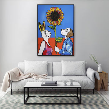 They Loved Sunflowers in Spring (Original Painting)