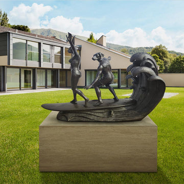 Surfing in Paradise (Bronze Sculpture, Mid-Size)