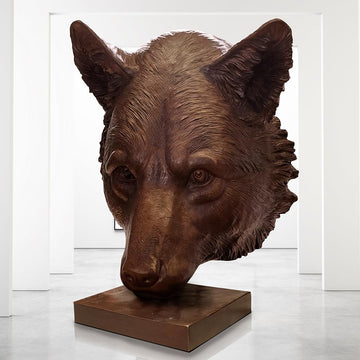 Tala the Red Wolf was Thinking Big (Bronze Sculpture)