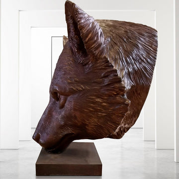 Tala the Red Wolf was Thinking Big (Bronze Sculpture)
