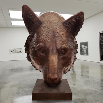 Tala the Red Wolf was Thinking Big (Bronze Sculpture)