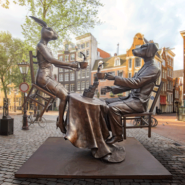 It Was a Windy Day in London (Bronze Sculpture)