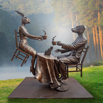 It Was a Windy Day in London (Bronze Sculpture)