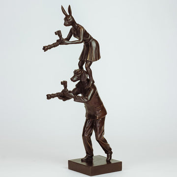 They stood tall to photograph it all (Bronze Sculpture)