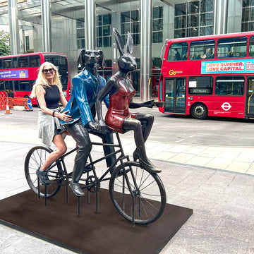 Tandem Lovers (Bronze Sculpture)