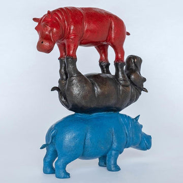 They Stayed Together No Matter What (Bronze Sculpture)