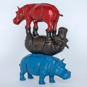 They Stayed Together No Matter What (Bronze Sculpture)