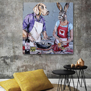 They were ready to make a feast (Original Painting)