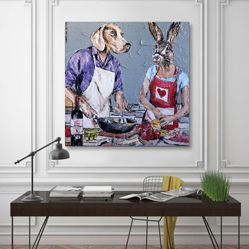 They were ready to make a feast (Original Painting)