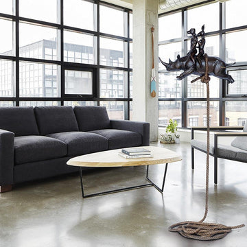 They were rhino riders in the sky (Bronze Sculpture)