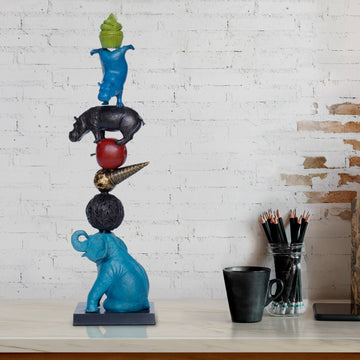 Everything Stacked Up (Bronze Sculpture)