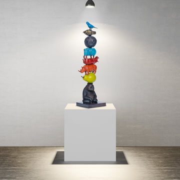 The Stack that Would Never Fall (Bronze Sculpture)