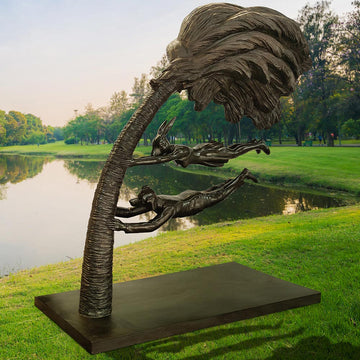 It Was a Windy Day They Would Never Forget (Bronze Sculpture)