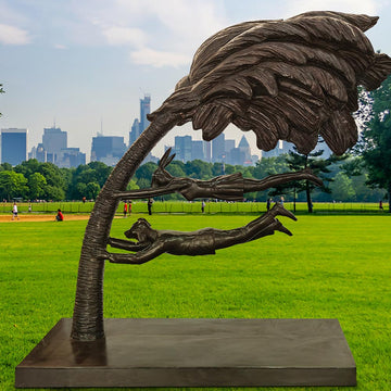 It Was a Windy Day They Would Never Forget (Bronze Sculpture)
