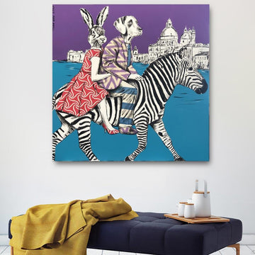 They had a party of a lifetime in Venice (Original Painting)