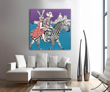 They had a party of a lifetime in Venice (Original Painting)