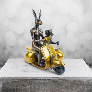 They Rode Side by Side for the Long Run (Bronze Sculpture, Miniature Collection)