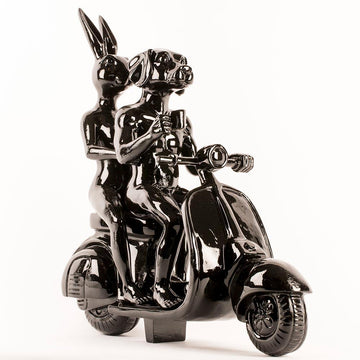 Vespa Riders (Resin Sculpture)