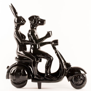 Vespa Riders (Resin Sculpture)