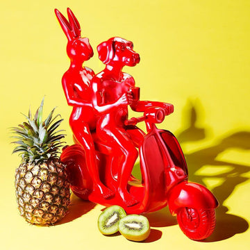 Vespa Riders (Resin Sculpture)