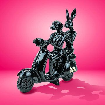 Happy mini vespa riders (Resin Sculpture)
