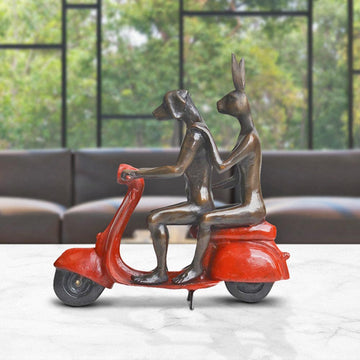 They Rode to Save Wildlife (Bronze Sculpture, Miniature Collection)