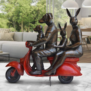 The Family That Rides Together Stays Together (Bronze Sculpture)