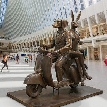 The Vespa Riders from the Bronze Age (Bronze Sculpture)