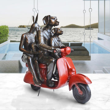 The Family That Rides Together Stays Together (Bronze Sculpture)