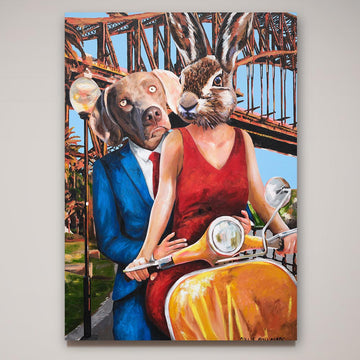 The Vespa Riders had it all (Original Painting)