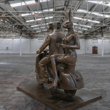 The Vespa Riders from the Bronze Age (Bronze Sculpture)