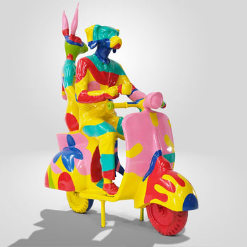 The Abstract Vespa Riders (Aluminium Sculpture)